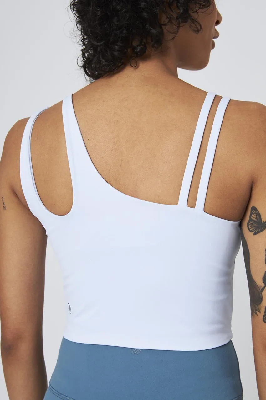 Vital Asymmetric Longline Sports Bra - Chambray sold by MPG product image thumbnail 4