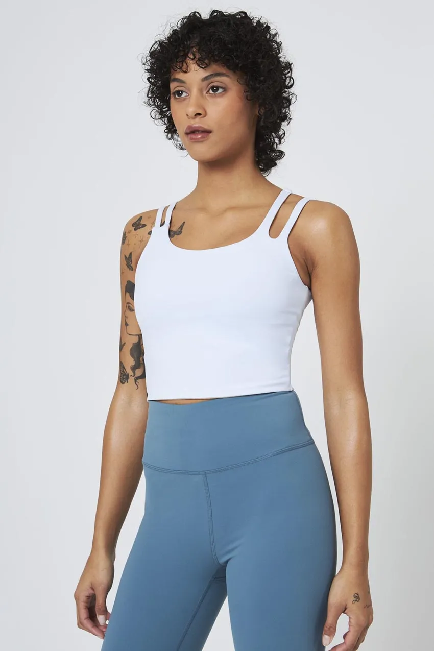 Vital Asymmetric Longline Sports Bra - Chambray sold by MPG product image thumbnail 3