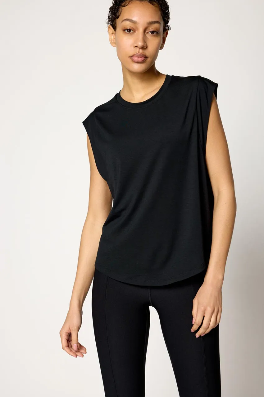 Dynamic Extended Shoulder T-Shirt - Black sold by MPG