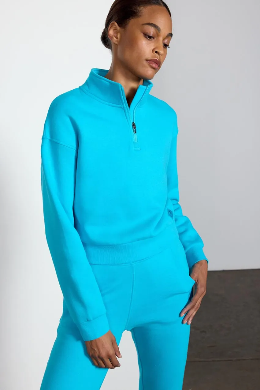 The Comfort Women’s 1/4 Zip Cropped Sweatshirt sold by MPG product image thumbnail 5