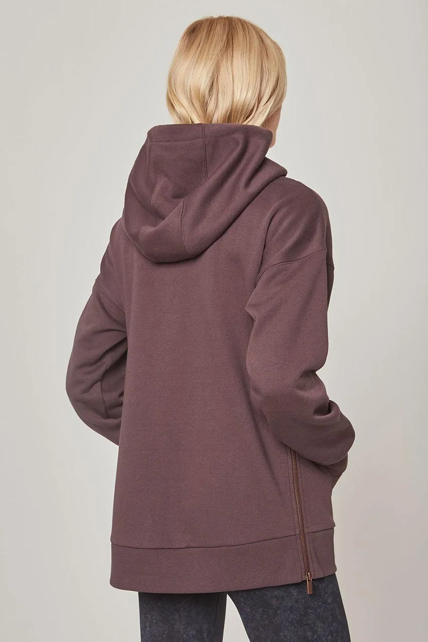 Ease Organic Cotton Oversized Zip-Up Hoodie - Shale sold by MPG product image thumbnail 3