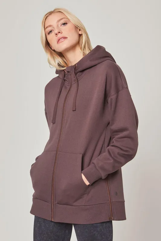 Ease Organic Cotton Oversized Zip-Up Hoodie - Shale sold by MPG