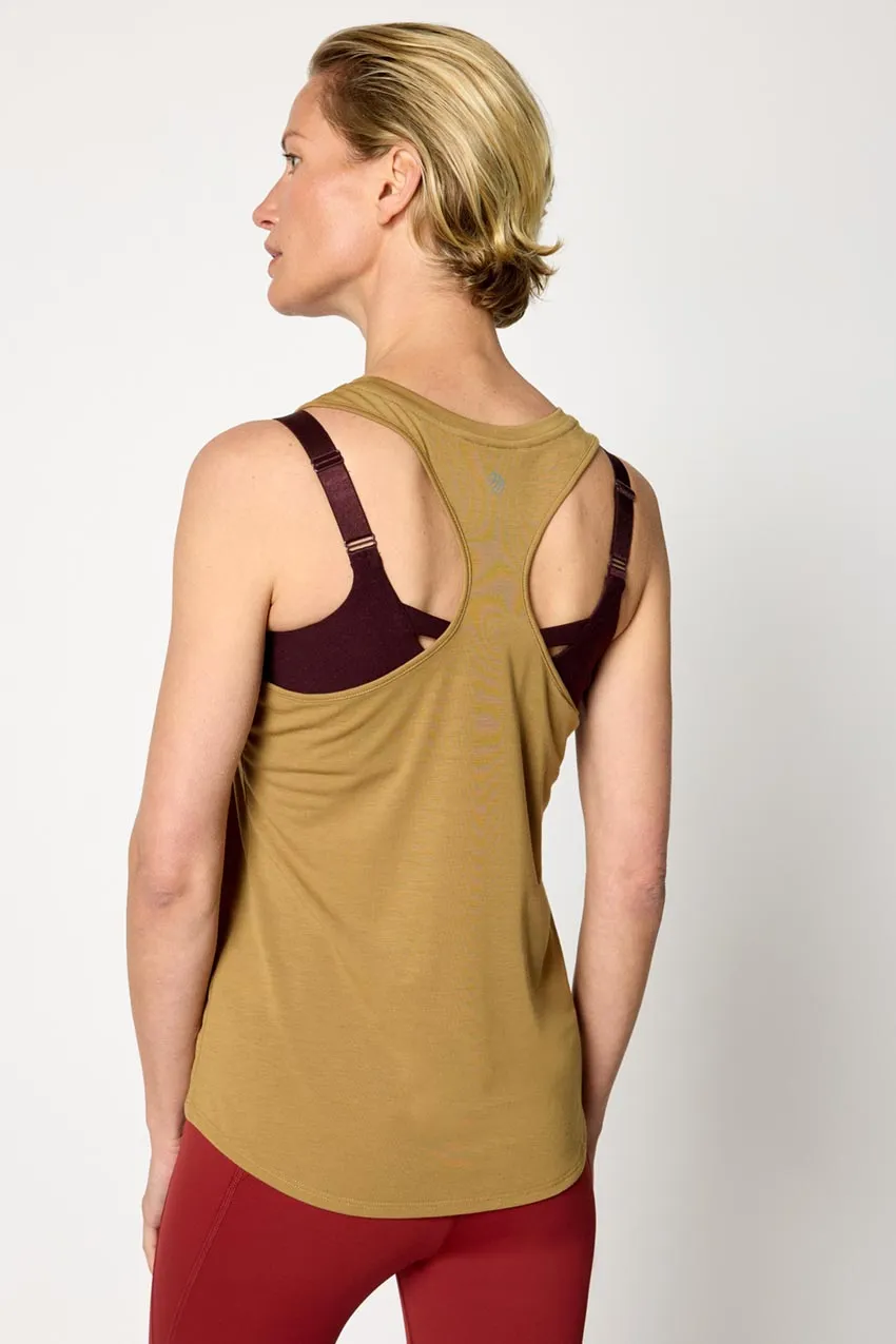 Dynamic Racerback Tank Top - Dull Gold sold by MPG product image thumbnail 3
