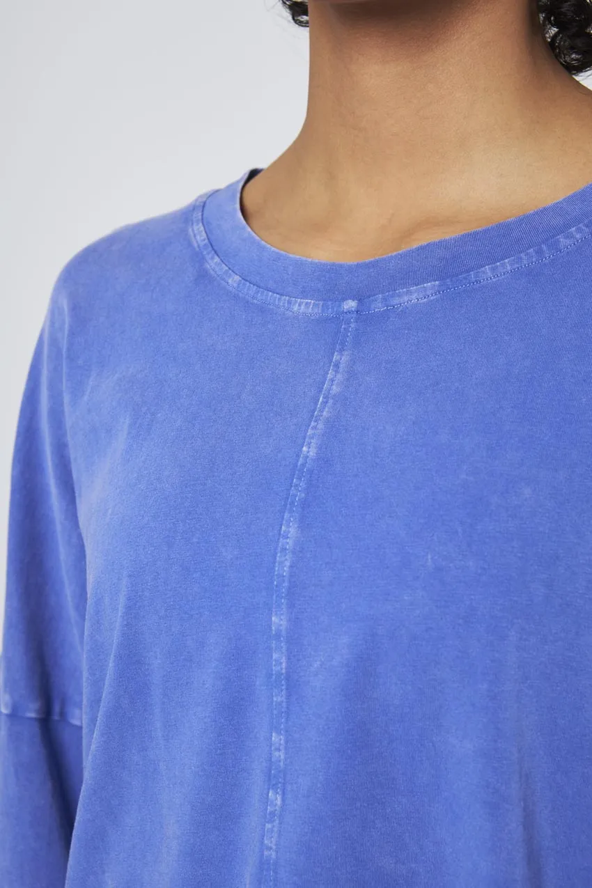 Calm Oversized Boxy Long Sleeve Top - Distressed Cobalt sold by MPG product image thumbnail 5
