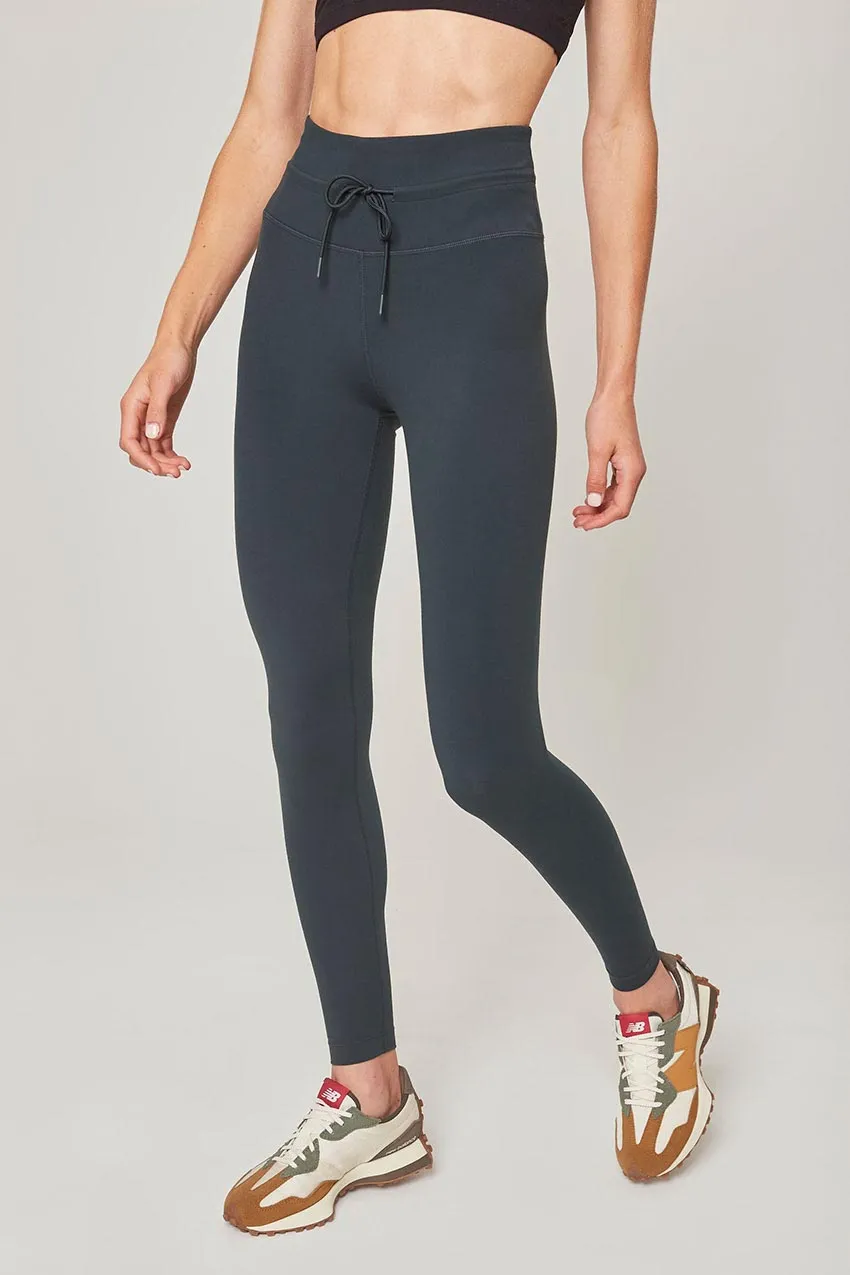Velocity High-Waisted 27" Drawcord Legging - Dark Jade sold by MPG