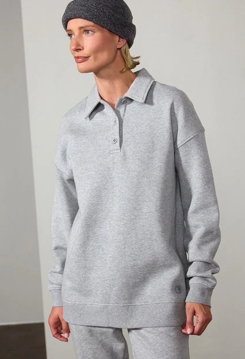 The Comfort Women’s Long Sleeve Polo Sweatshirt sold by MPG