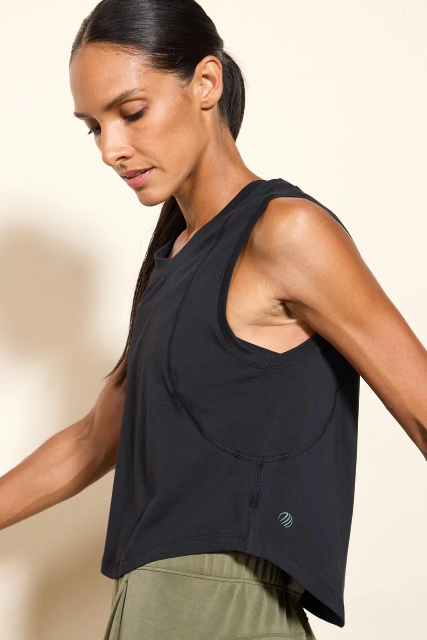 Pima Cotton Shaped Hem Tank Top sold by MPG product image thumbnail 4