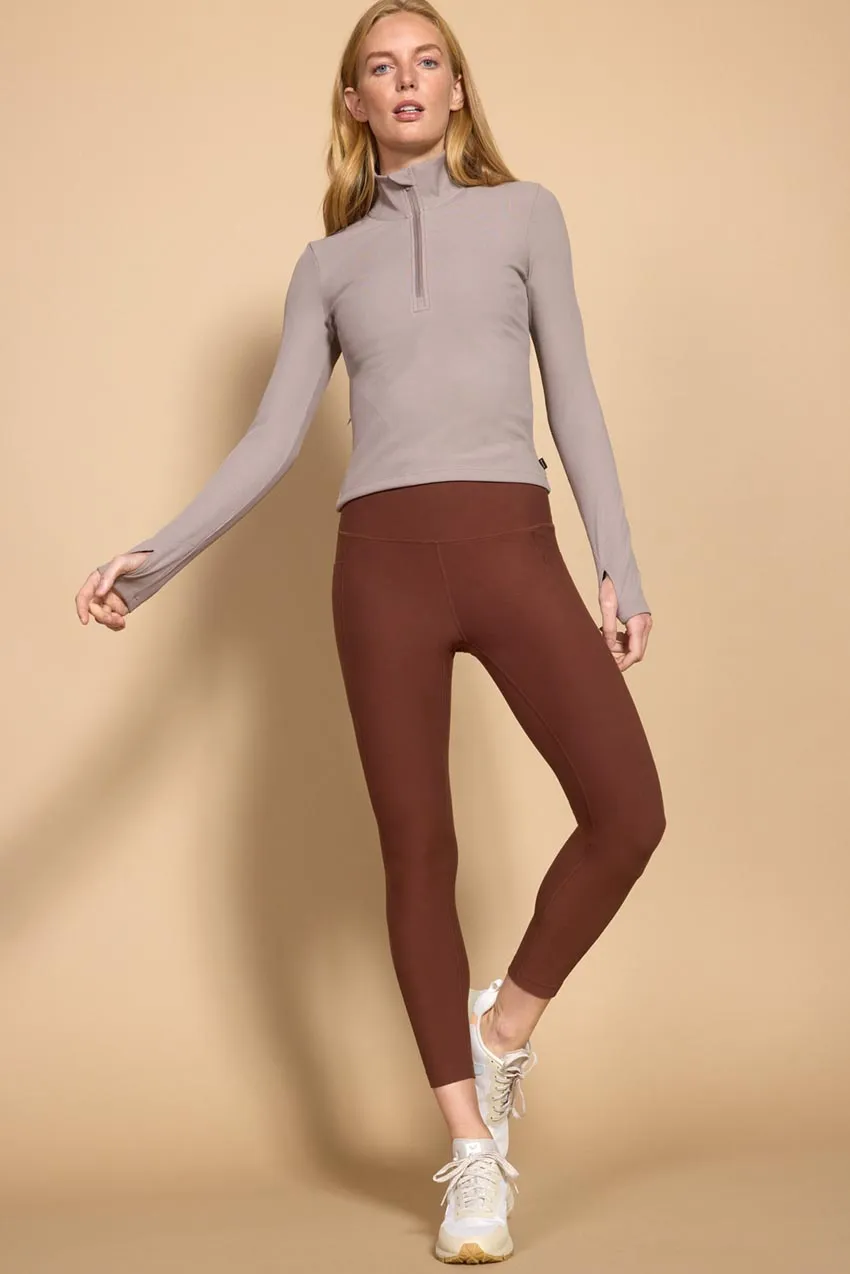 Poise Ribbed Half-Zip Long Sleeve Top sold by MPG product image thumbnail 2