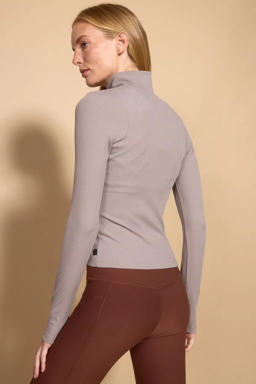 Poise Ribbed Half-Zip Long Sleeve Top sold by MPG product image thumbnail 3