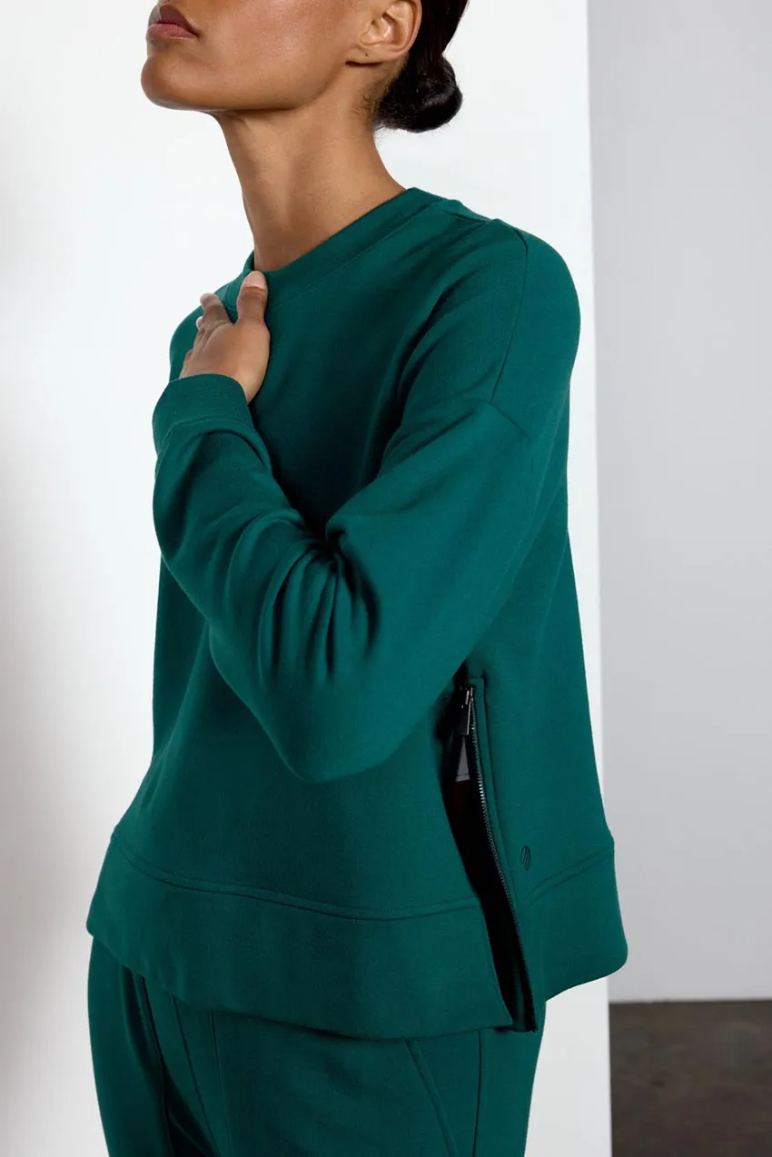 Serenity TENCEL™ Modal Cropped Crew Neck with Zip Slits sold by MPG product image thumbnail 4
