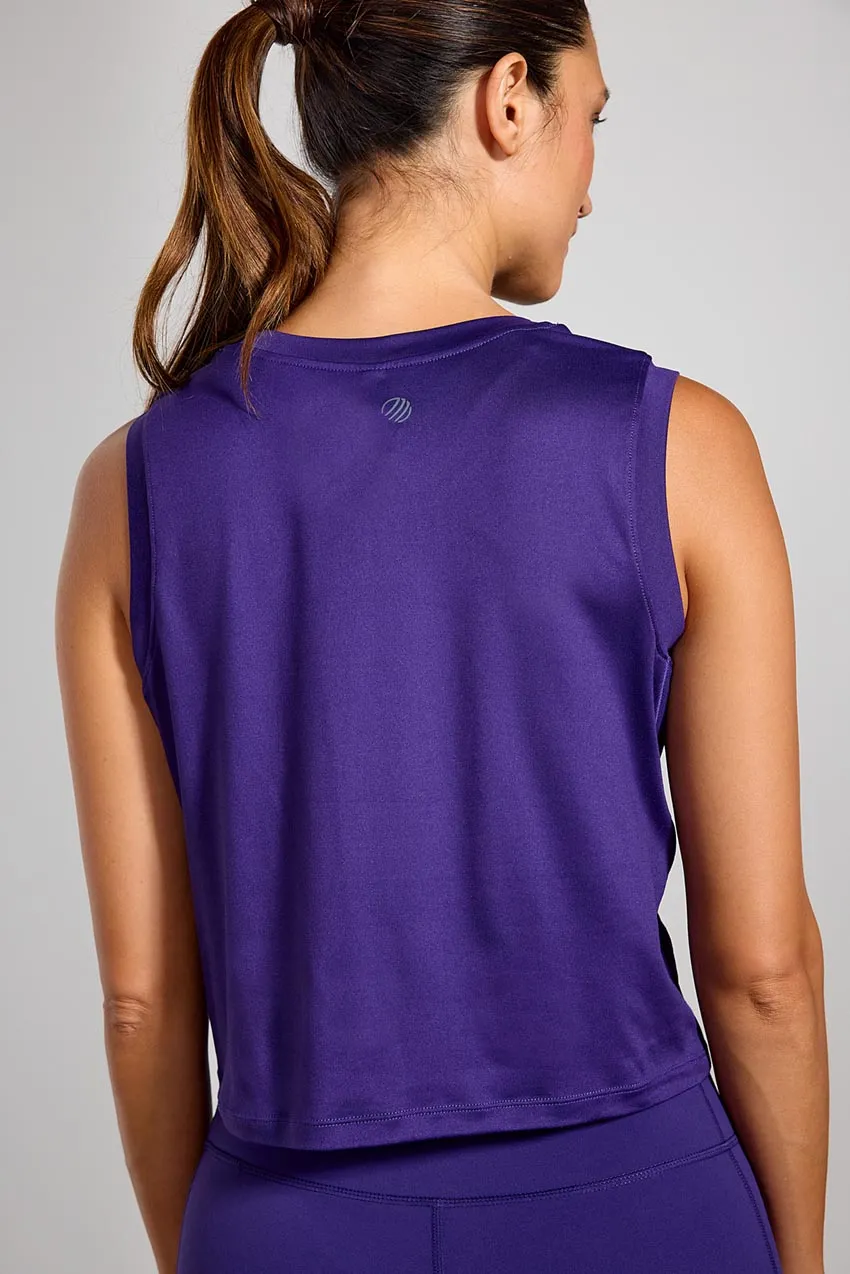 Pace Crop Tank Top - Blackberry sold by MPG product image thumbnail 3