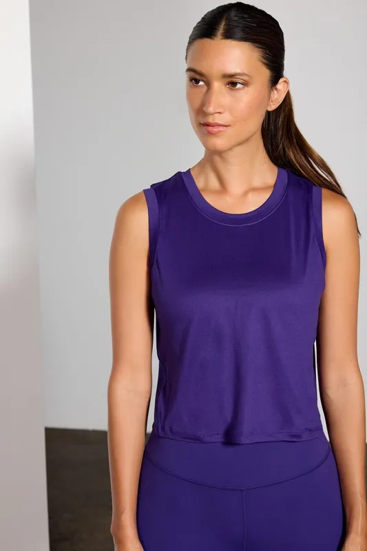 Pace Crop Tank Top - Blackberry sold by MPG