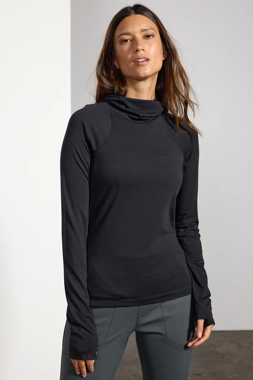 Orbit Hooded Long Sleeve Top sold by MPG