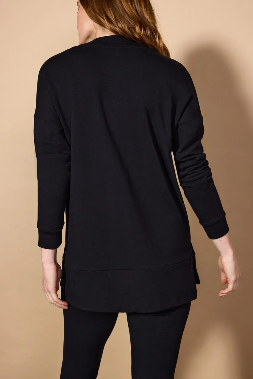 Serenity TENCEL™ Modal Split Hem Cardigan - Black sold by MPG product image thumbnail 3