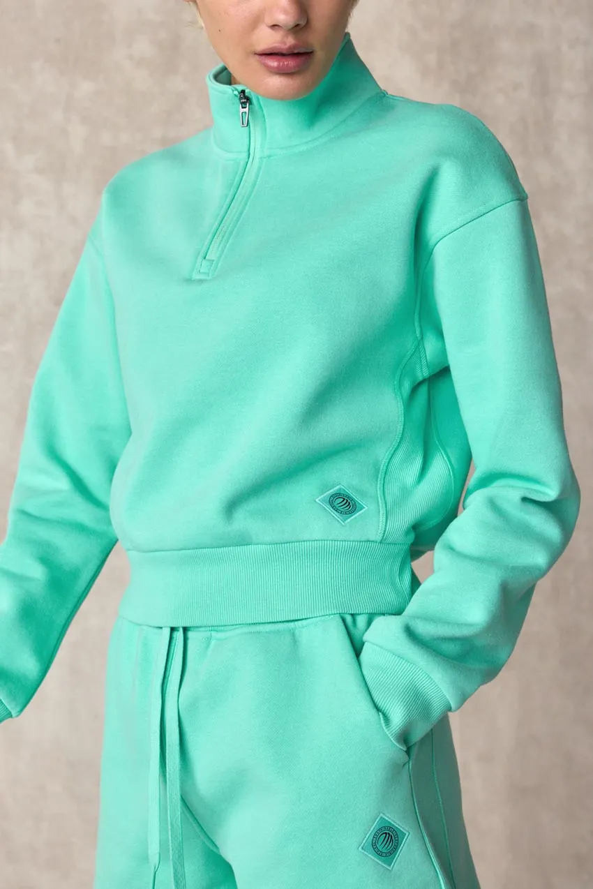 The Comfort Women’s 1/4 Zip Cropped Sweatshirt sold by MPG product image thumbnail 4