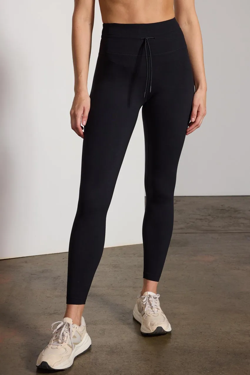 Velocity High-Waisted 27" Drawcord Legging - Black sold by MPG
