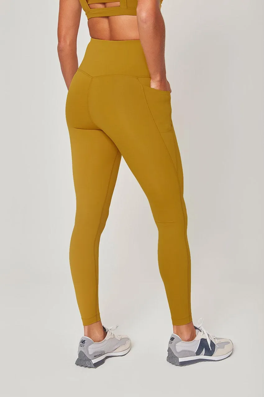 Vital High-Waisted 26" Side Pocket Legging - Old Gold sold by MPG product image thumbnail 3