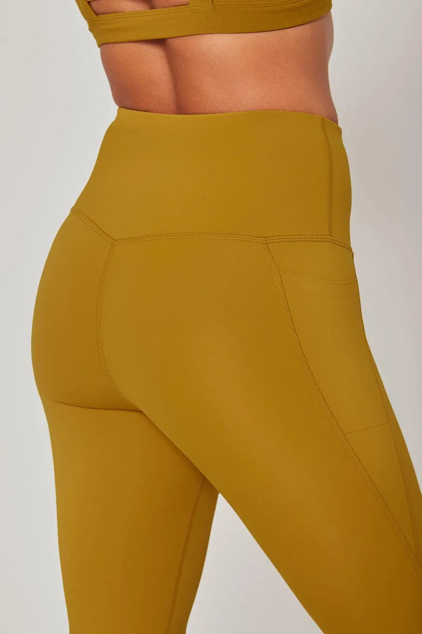 Vital High-Waisted 26" Side Pocket Legging - Old Gold sold by MPG product image thumbnail 4