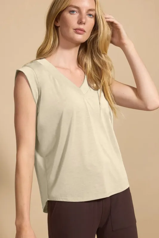 Performance Knit V-Neck - Stone sold by MPG