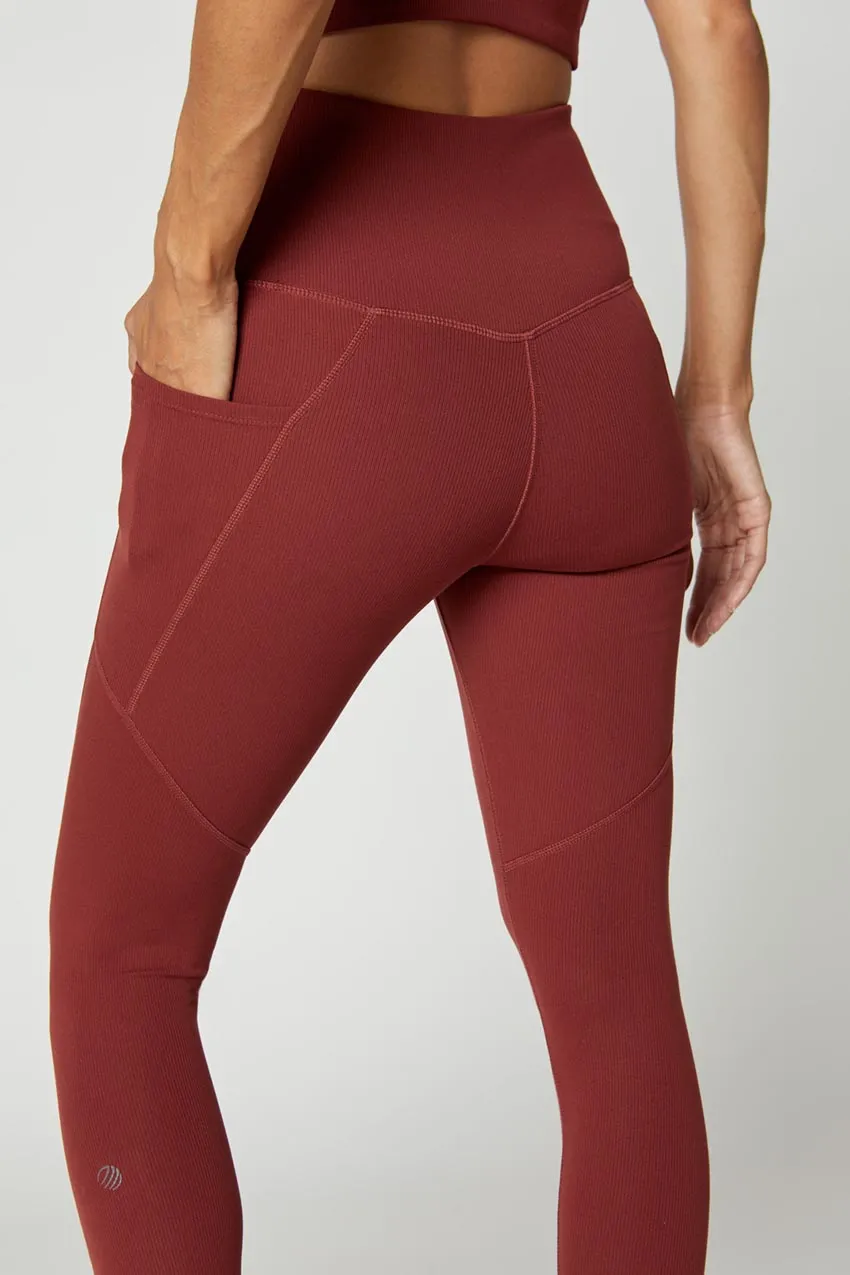 Remy High-Waisted Ribbed 7/8 Legging - Spice sold by MPG product image thumbnail 5