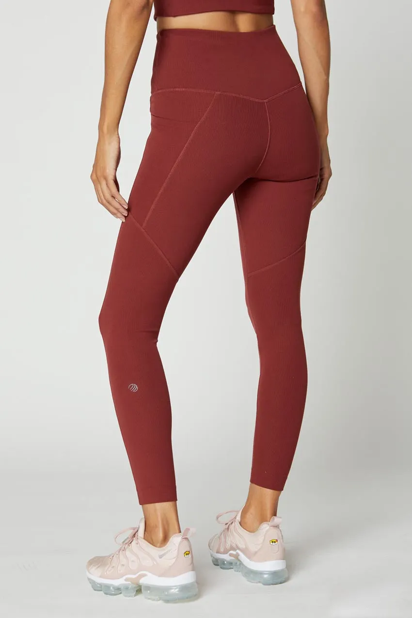 Remy High-Waisted Ribbed 7/8 Legging - Spice sold by MPG product image thumbnail 3