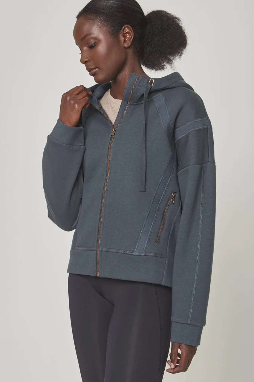 Ease Organic Cotton Zip-Up Hoodie - Dark Jade sold by MPG product image thumbnail 4