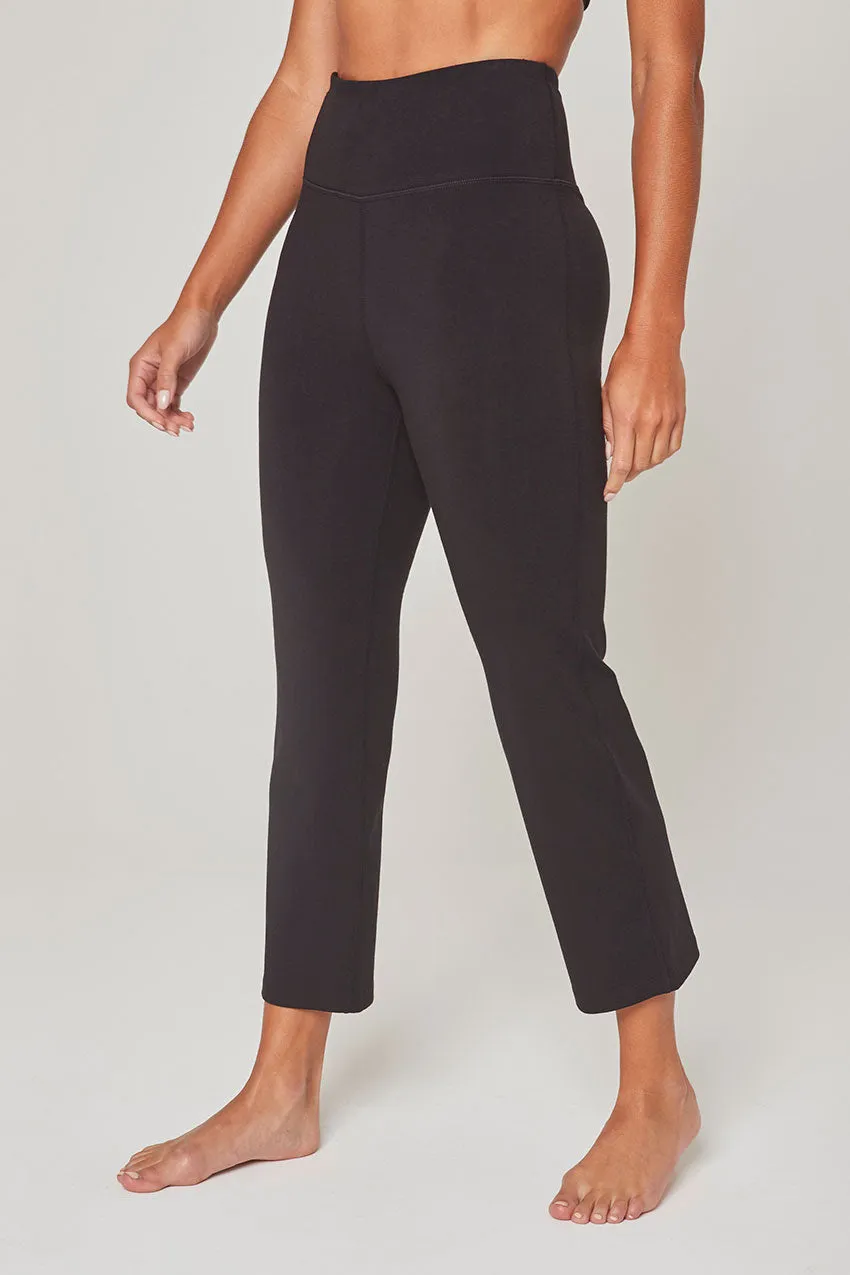Balance TENCEL™ High-Waisted 24" Flare Cropped Pant - Black sold by MPG