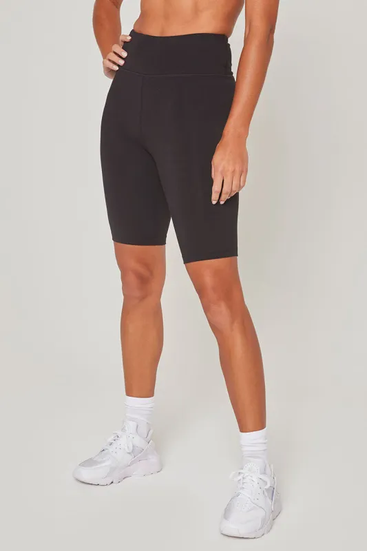 Balance TENCEL™ High-Waisted 9" Bike Short - Black sold by MPG