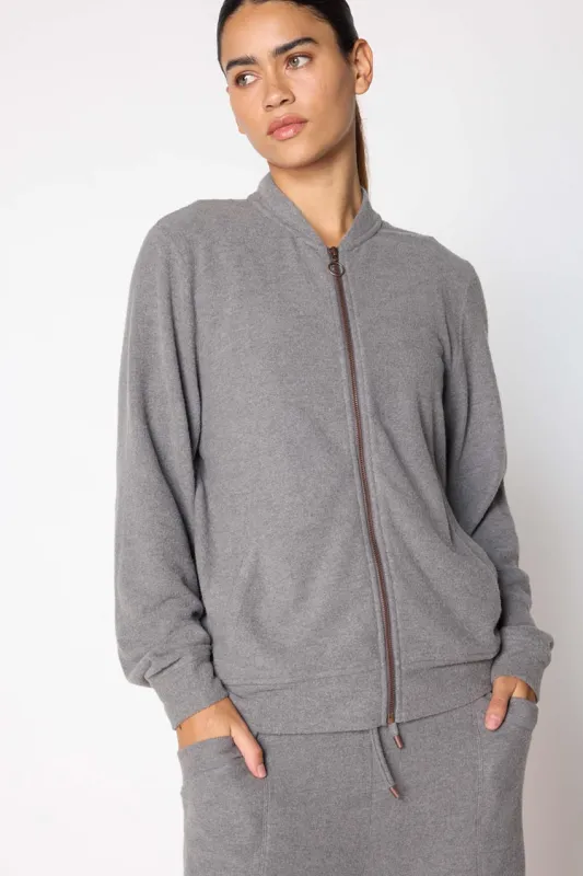 Tranquil Full Zip Bomber Jacket - Dark Htr Concrete sold by MPG