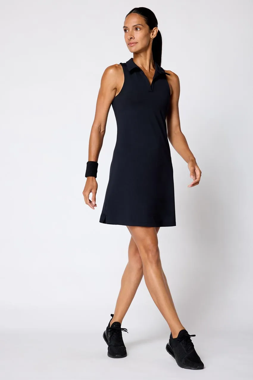 Vital Polo Racerback Dress with Bra Liner - Black sold by MPG product image thumbnail 3