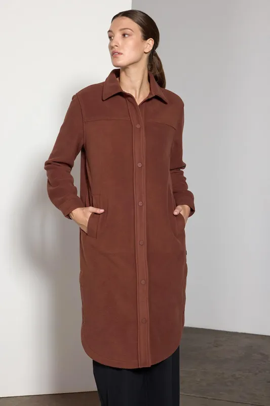 Elevate Longline Shirt Jacket - Cappuccino sold by MPG