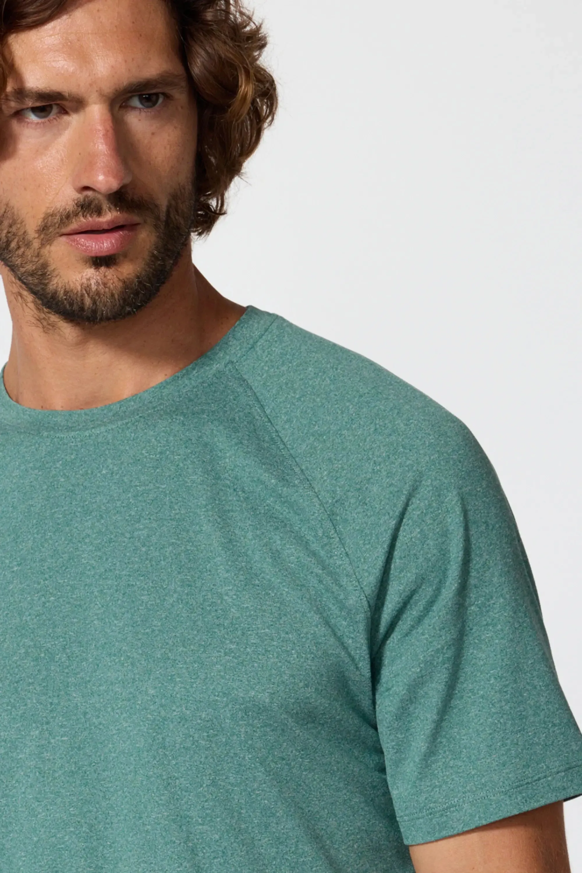 Pace Raglan Tech Tee - Htr Rain Forest sold by MPG product image thumbnail 3