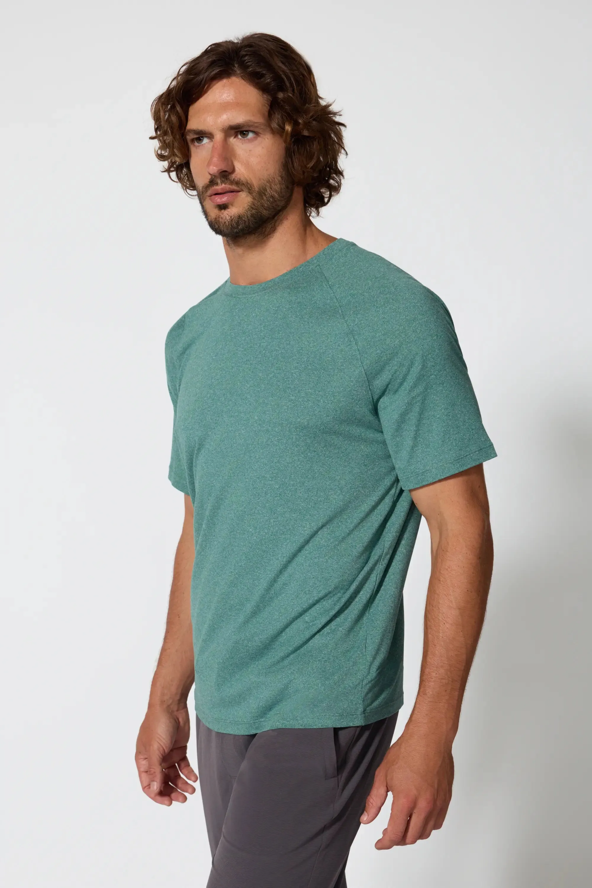 Pace Raglan Tech Tee - Htr Rain Forest sold by MPG product image thumbnail 5