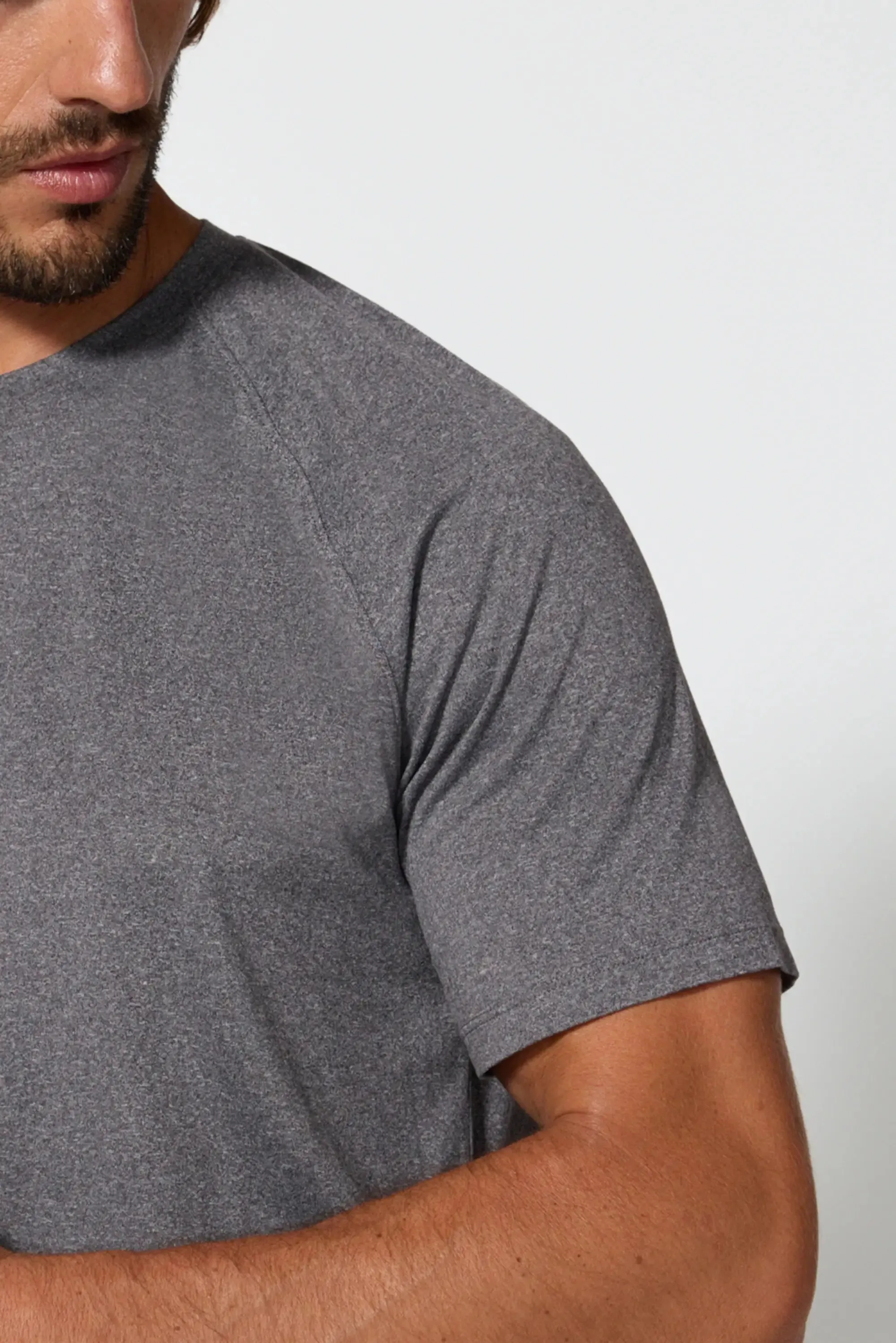 Pace Raglan Tech Tee - Htr Charcoal sold by MPG product image thumbnail 4