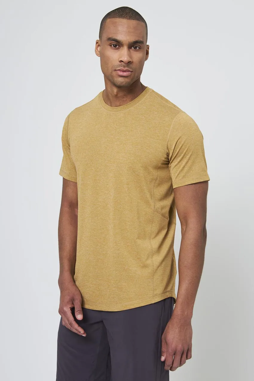 Conquer T-Shirt - Old Gold Melange sold by MPG