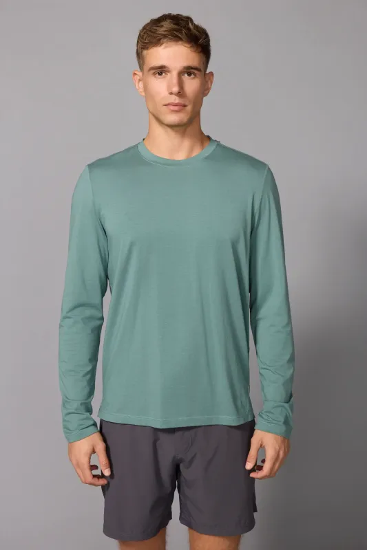 Pima Cotton Long Sleeve Tee - Silver Pine sold by MPG