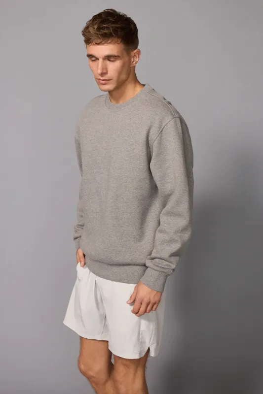 Men's Luxefleece Relaxed Sweatshirt - Htr Steel Grey sold by MPG