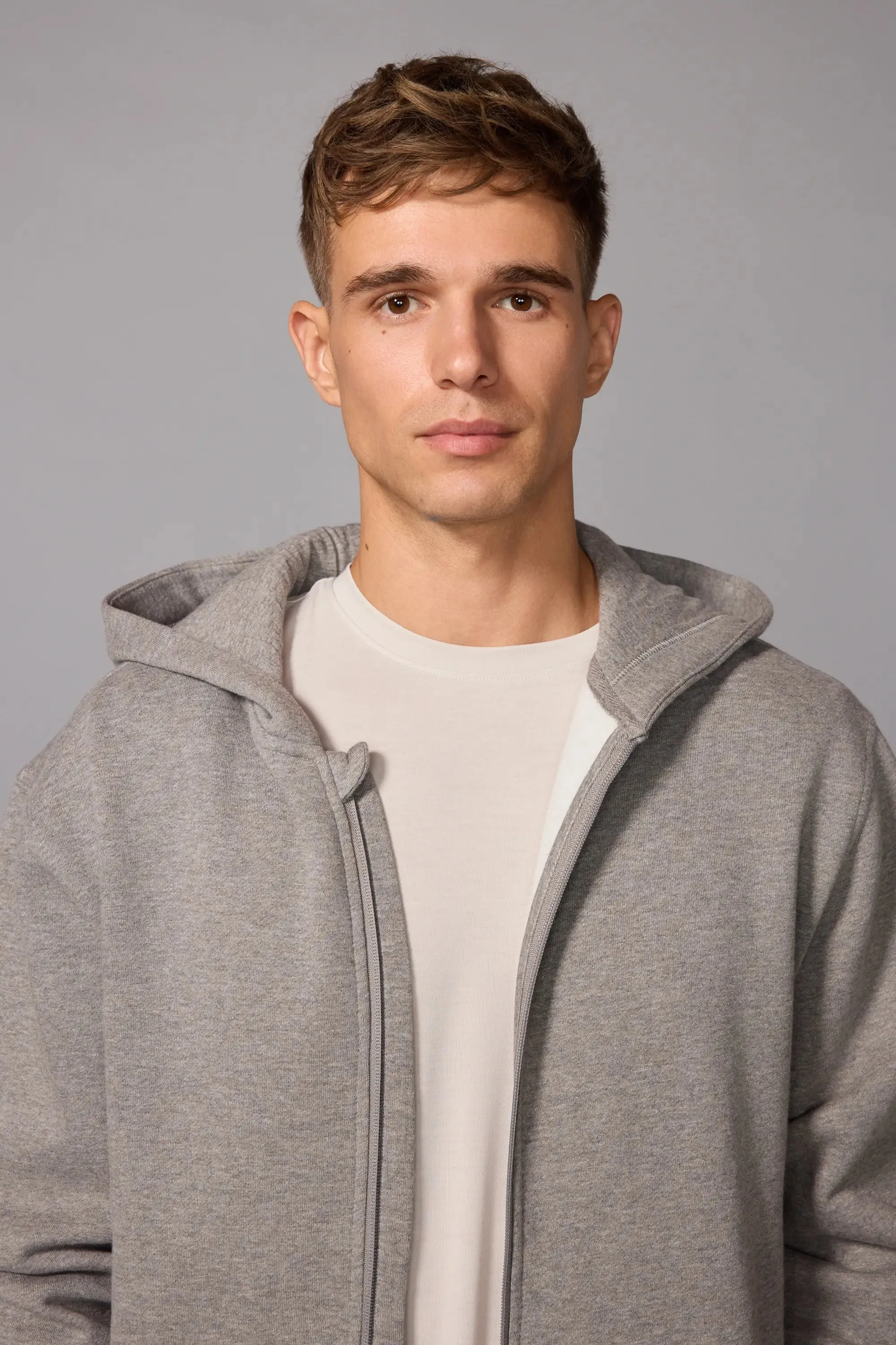 Men's Luxefleece Relaxed Zip-Up Hoodie - Htr Steel Grey sold by MPG product image thumbnail 4