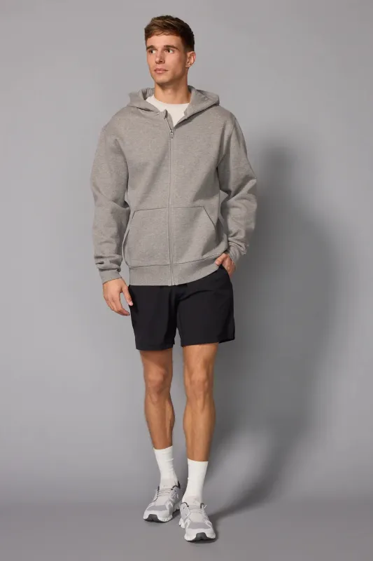 Men's Luxefleece Relaxed Zip-Up Hoodie - Htr Steel Grey sold by MPG