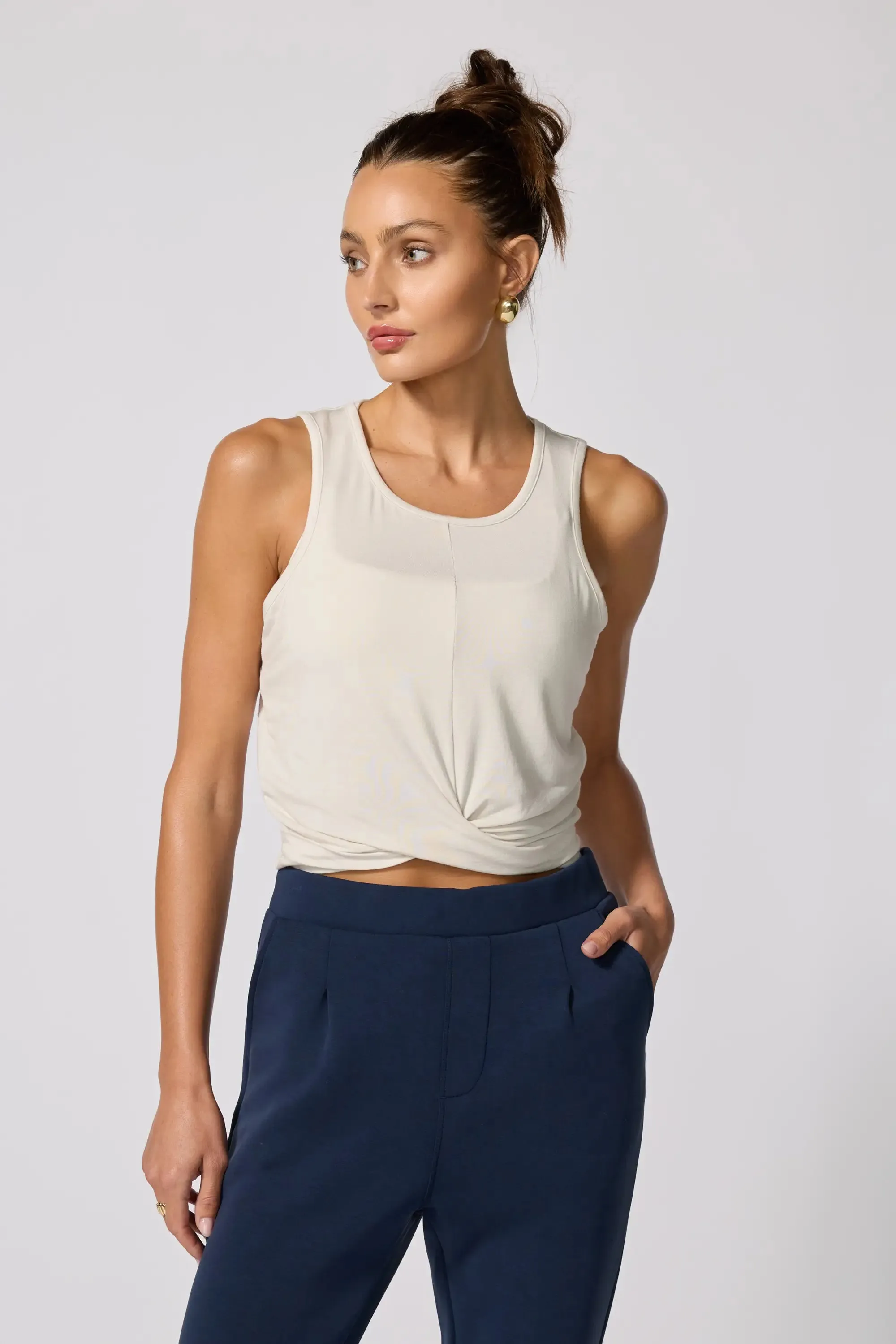 Twist Front Tank - Moonbeam sold by MPG