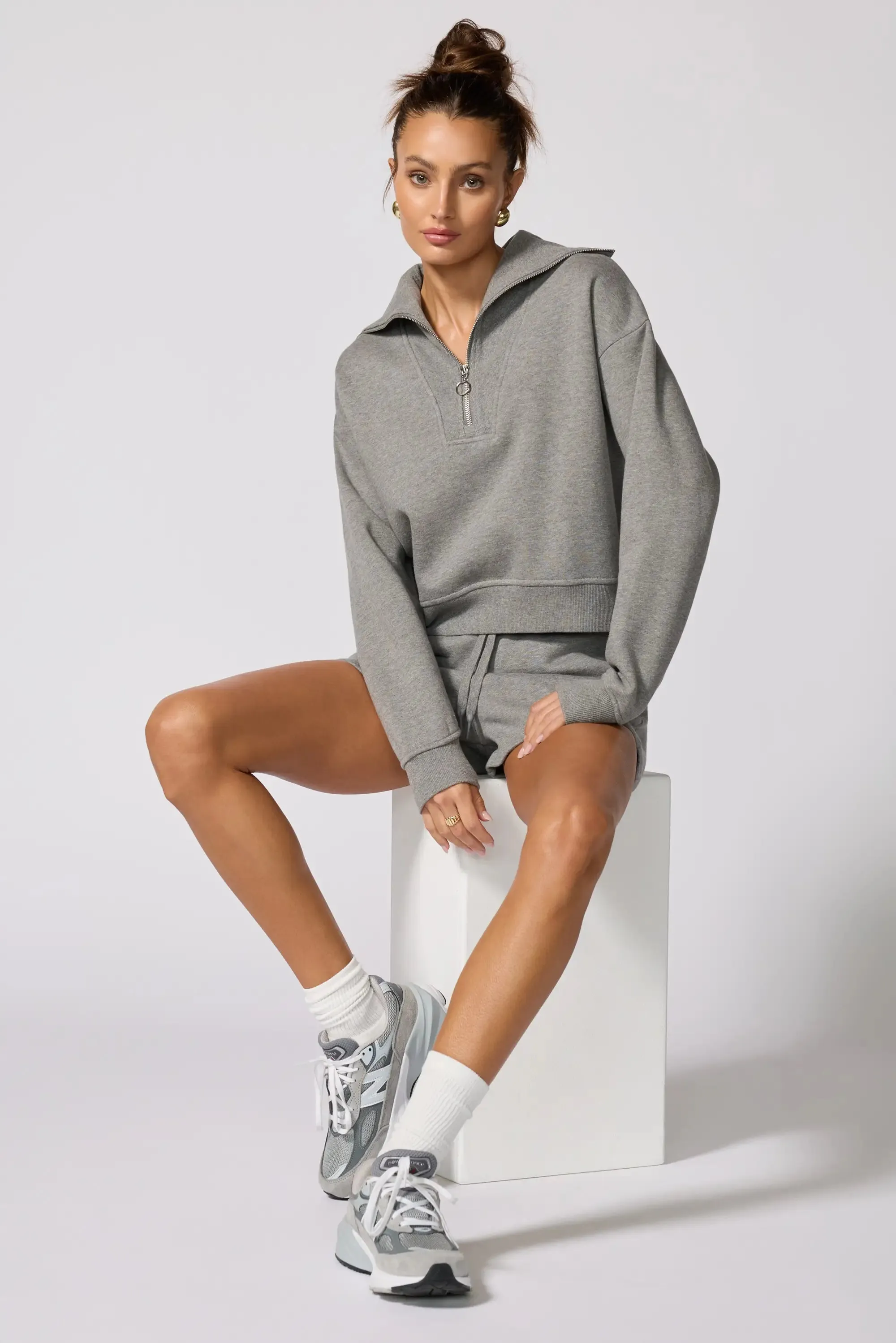 Luxefleece 1/4 Zip Sweatshirt - Htr Steel Grey sold by MPG product image thumbnail 2