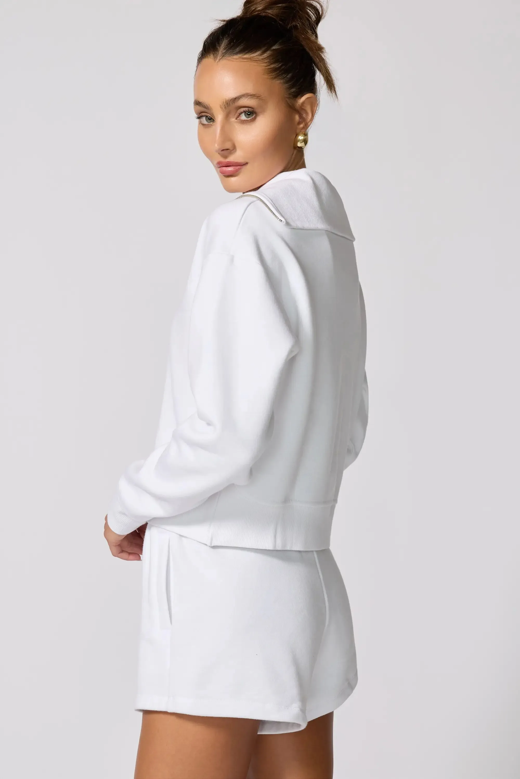 Luxefleece 1/4 Zip Sweatshirt - Brilliant White sold by MPG product image thumbnail 4
