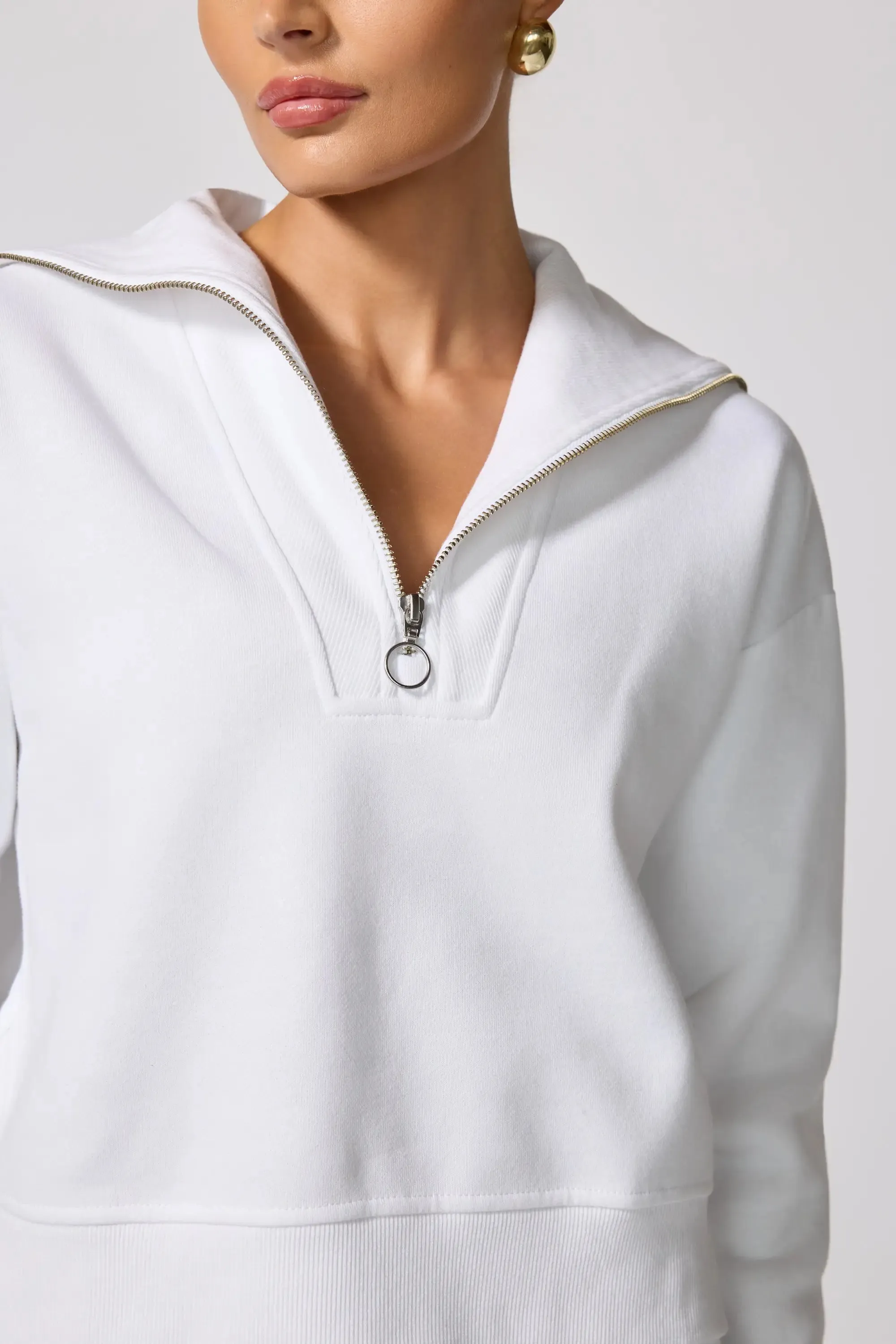 Luxefleece 1/4 Zip Sweatshirt - Brilliant White sold by MPG product image thumbnail 3