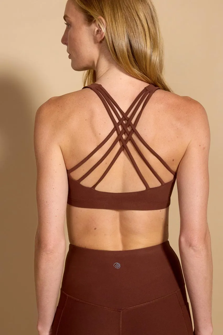 Explore Multi-Strap Light Support Sports Bra Peached sold by MPG