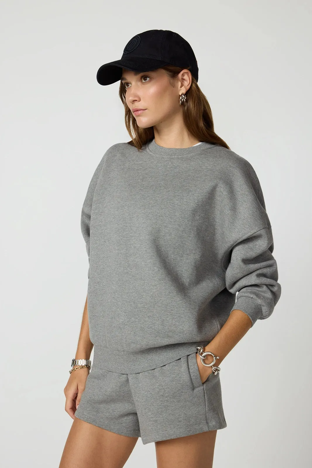 Luxefleece Boyfriend Sweatshirt - Htr Steel Grey sold by MPG product image thumbnail 4