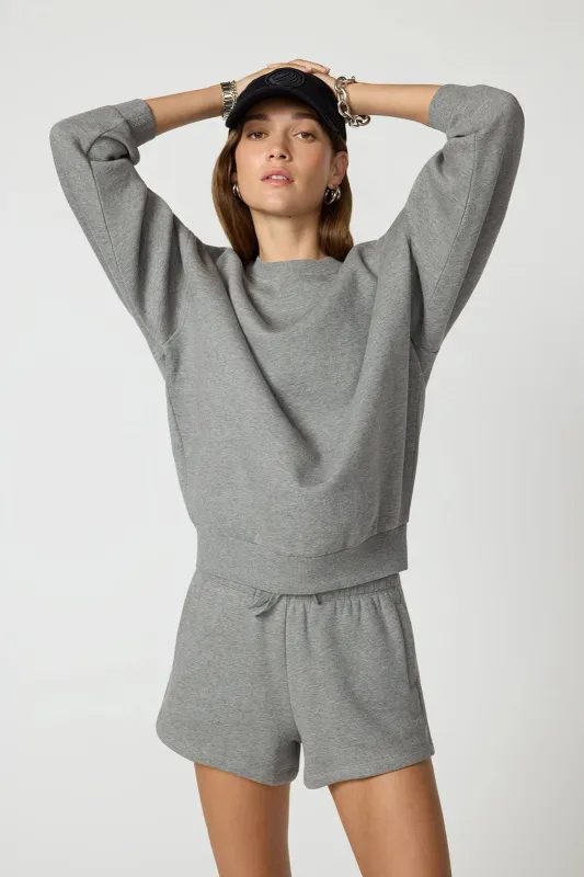 Luxefleece Boyfriend Sweatshirt - Htr Steel Grey sold by MPG