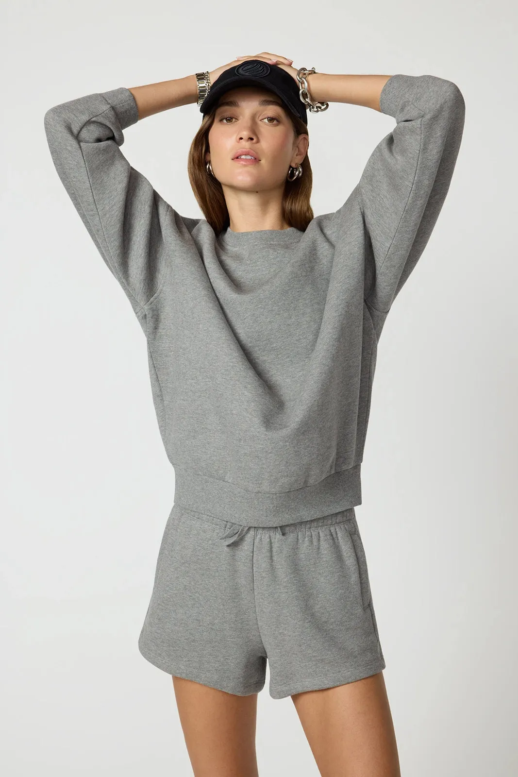 Luxefleece Boyfriend Sweatshirt - Htr Steel Grey sold by MPG