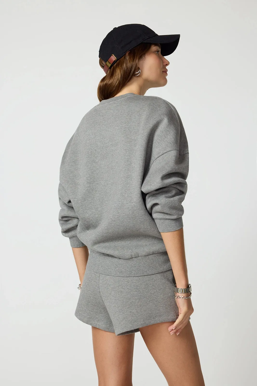 Luxefleece Boyfriend Sweatshirt - Htr Steel Grey sold by MPG product image thumbnail 3