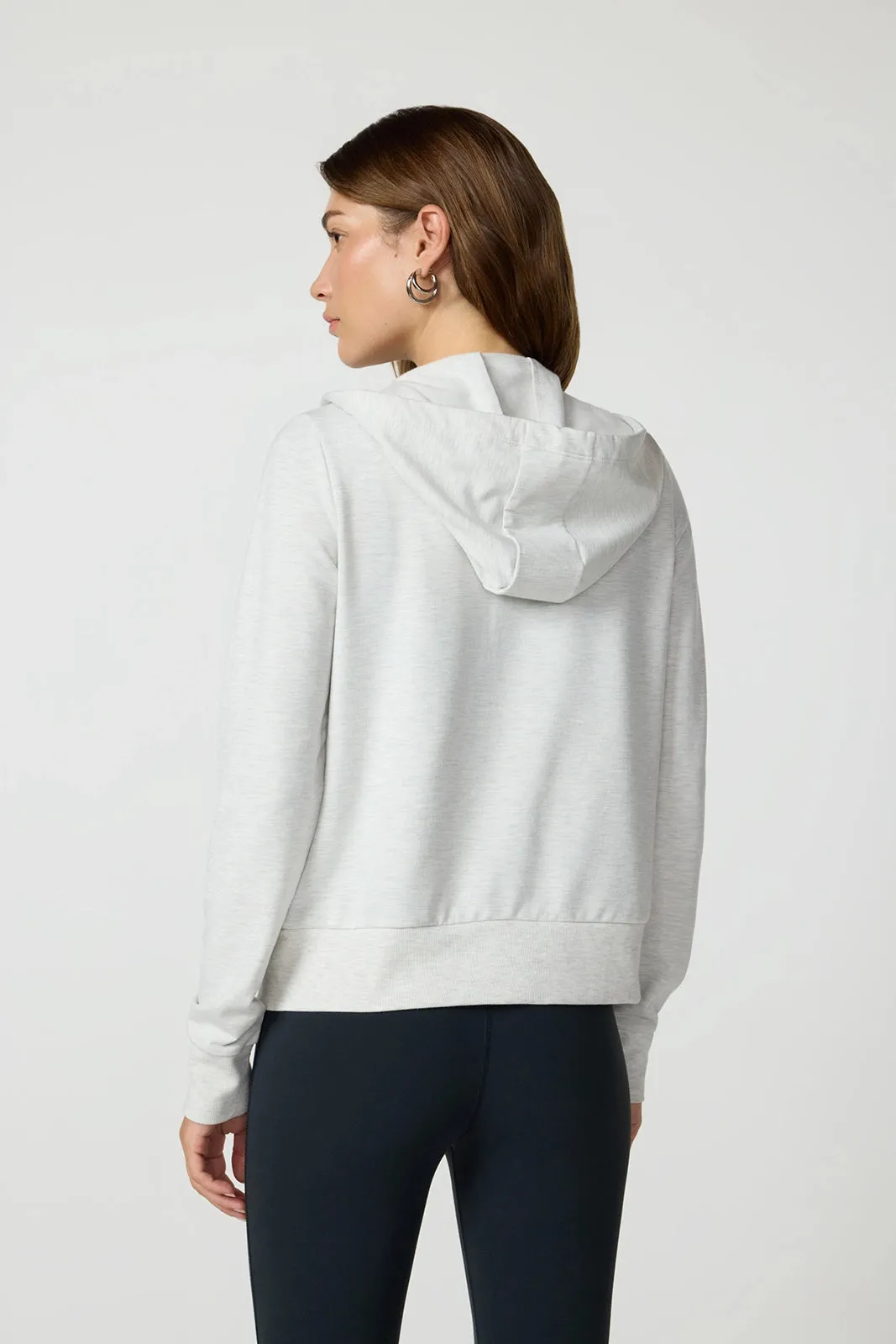 Cozy Fleece Full Zip Slim Hoodie - Htr Moonbeam sold by MPG product image thumbnail 5