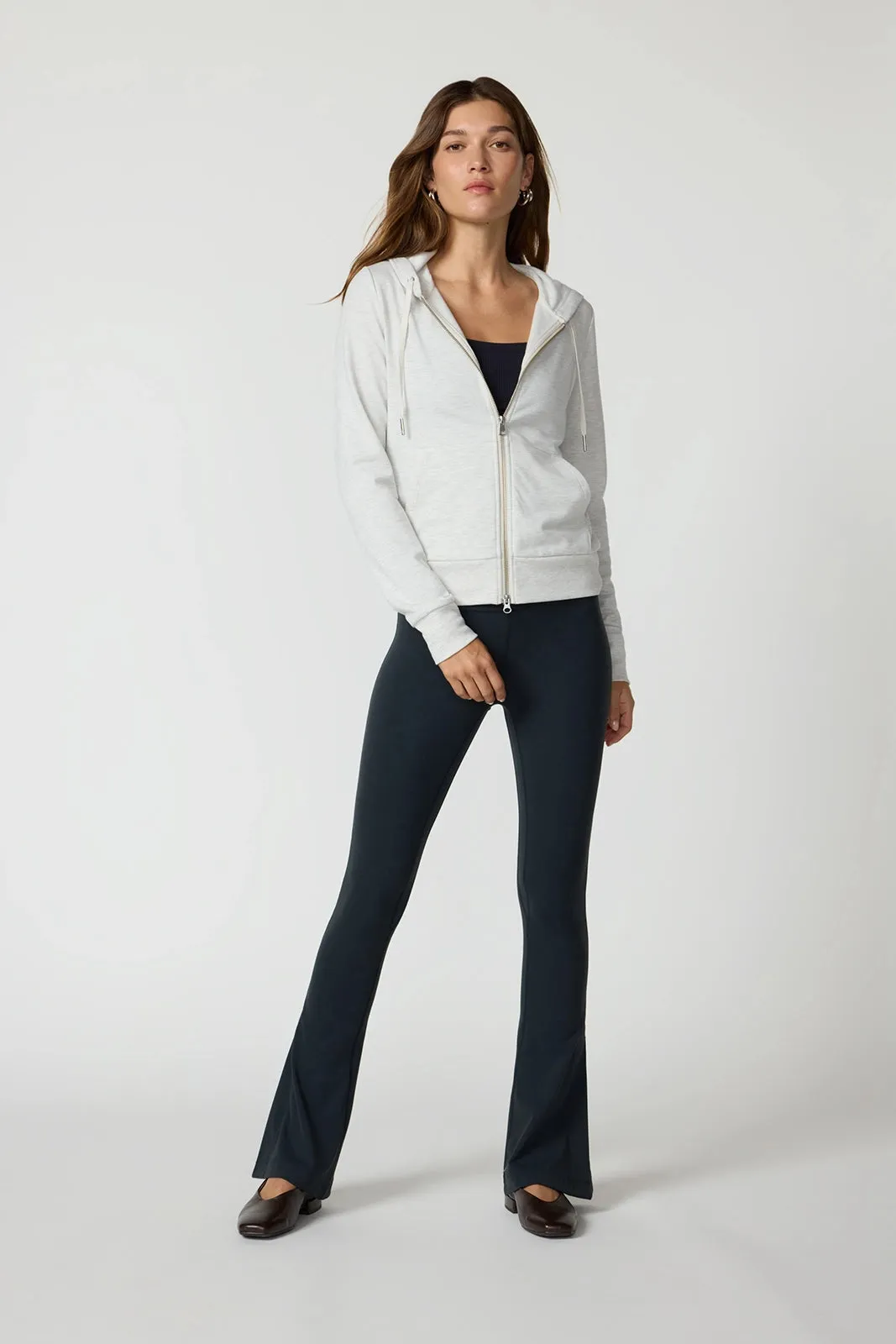 Cozy Fleece Full Zip Slim Hoodie - Htr Moonbeam sold by MPG product image thumbnail 2